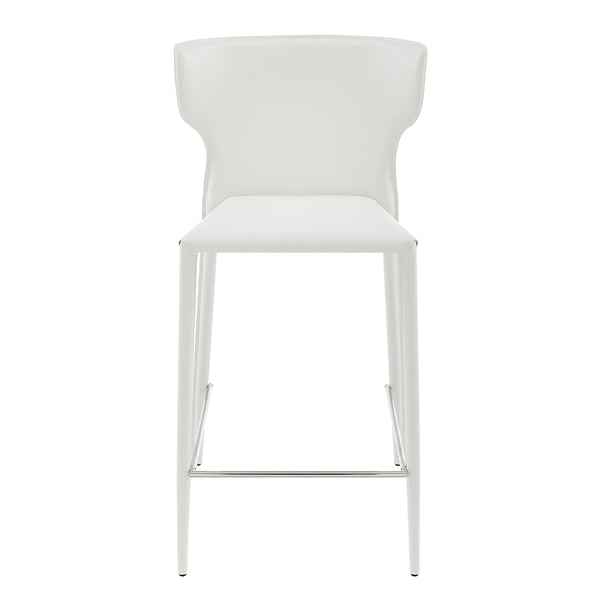 Divinia Upholstered Counter Stools with Steel Frame for Kitchen or Dining Room Set of 2