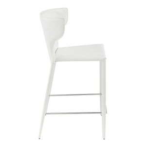 Divinia Upholstered Counter Stools with Steel Frame for Kitchen or Dining Room Set of 2