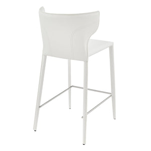 Divinia Upholstered Counter Stools with Steel Frame for Kitchen or Dining Room Set of 2