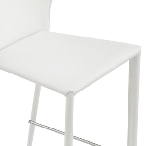 Divinia Upholstered Counter Stools with Steel Frame for Kitchen or Dining Room Set of 2