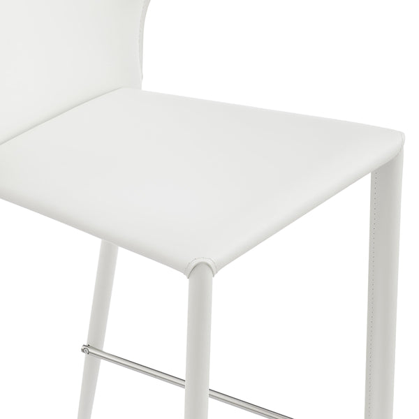 Divinia Upholstered Counter Stools with Steel Frame for Kitchen or Dining Room Set of 2