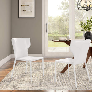 Divinia Stacking Side Chairs with Steel Frame for Versatile Dining Room Comfort Seating Set