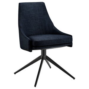 Signa Swivel Accent Chair Upholstered Fabric Steel Base Scandinavian Hygge Style Modern Comfort