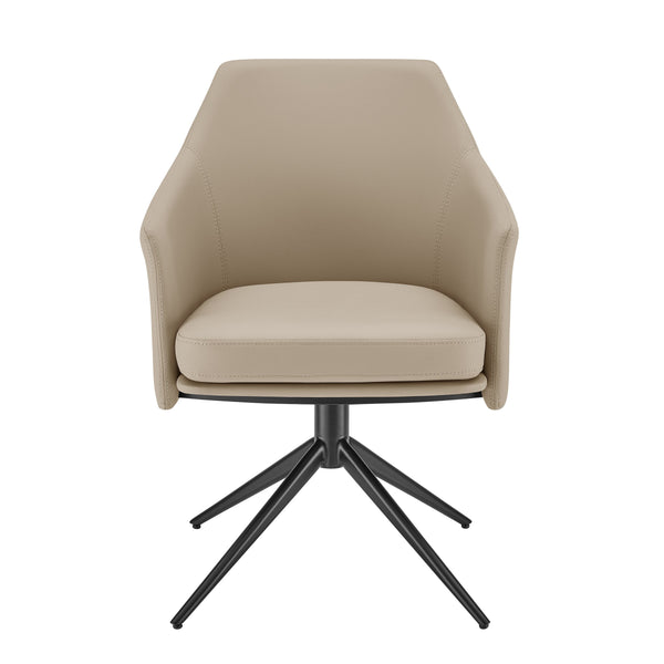Signa Swivel Accent Chair Scandinavian Hygge Style Auto-return Steel Base for Modern Living Room