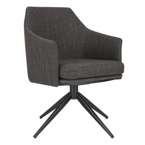 Signa Swivel Accent Chair Scandinavian Hygge Style Auto-return Steel Base for Modern Living Room