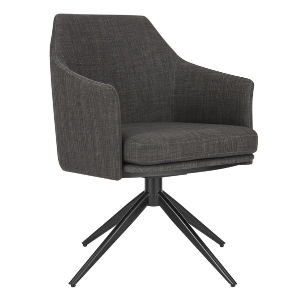 Signa Swivel Accent Chair Scandinavian Hygge Style Auto-return Steel Base for Modern Living Room