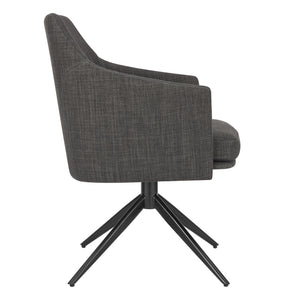Signa Swivel Accent Chair Scandinavian Hygge Style Auto-return Steel Base for Modern Living Room