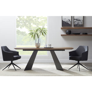 Signa Swivel Accent Chair Scandinavian Hygge Style Auto-return Steel Base for Modern Living Room