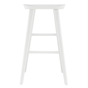 Vieno Solid Elm Wood Bar Stool Minimalist Handcrafted Seat for Kitchen and Dining Spaces
