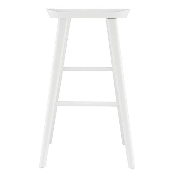 Vieno Solid Elm Wood Bar Stool Minimalist Handcrafted Seat for Kitchen and Dining Spaces