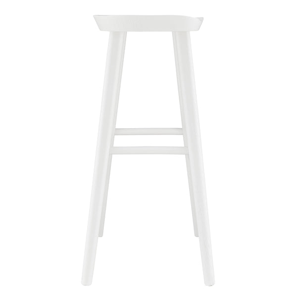 Vieno Solid Elm Wood Bar Stool Minimalist Handcrafted Seat for Kitchen and Dining Spaces