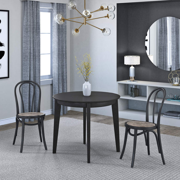 Marko Art Deco Bentwood Side Chairs with Woven Cane Seats for Stylish Dining Set of 2