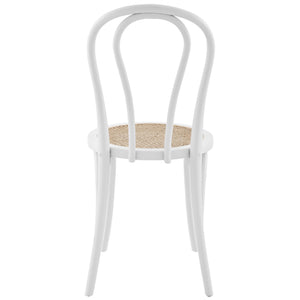 Marko Art Deco Bentwood Side Chairs with Woven Cane Seats for Stylish Dining Set of 2