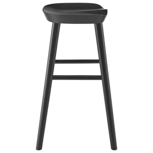 Vieno Solid Elm Wood Counter Stool Minimalist Design for Modern Bar and Kitchen Seating