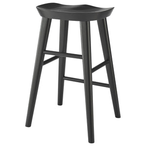 Vieno Solid Elm Wood Counter Stool Minimalist Design for Modern Bar and Kitchen Seating