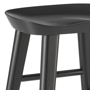 Vieno Solid Elm Wood Counter Stool Minimalist Design for Modern Bar and Kitchen Seating