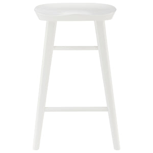 Vieno Solid Elm Wood Counter Stool Minimalist Design for Modern Bar and Kitchen Seating
