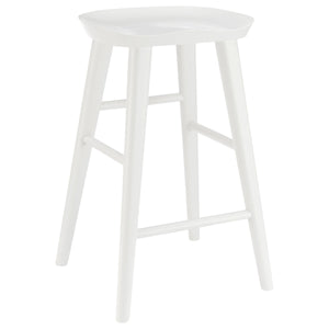 Vieno Solid Elm Wood Counter Stool Minimalist Design for Modern Bar and Kitchen Seating