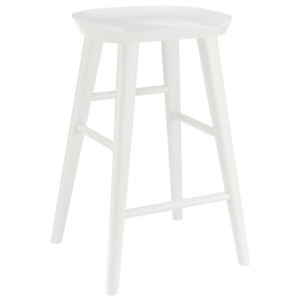 Vieno Solid Elm Wood Counter Stool Minimalist Design for Modern Bar and Kitchen Seating