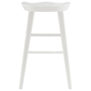 Vieno Solid Elm Wood Counter Stool Minimalist Design for Modern Bar and Kitchen Seating