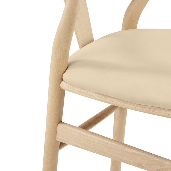 Evelina Solid Wood Dining Side Chair Set of 2 Mid-century Geometric Rush Seat Design