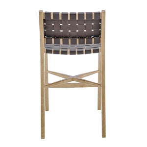 Evangeline Minimalist Counter Stool Beech Wood Frame Woven Pu Seat Kitchen Bar