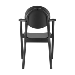 Octavio Solid Beech Wood Arm Chair with Molded Plywood Seat for Modern Living