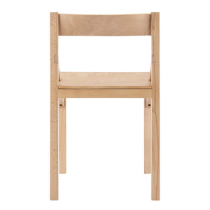 Kelda Curved Backrest Side Chair Elegant Natural Finish for Living Room or Bedroom