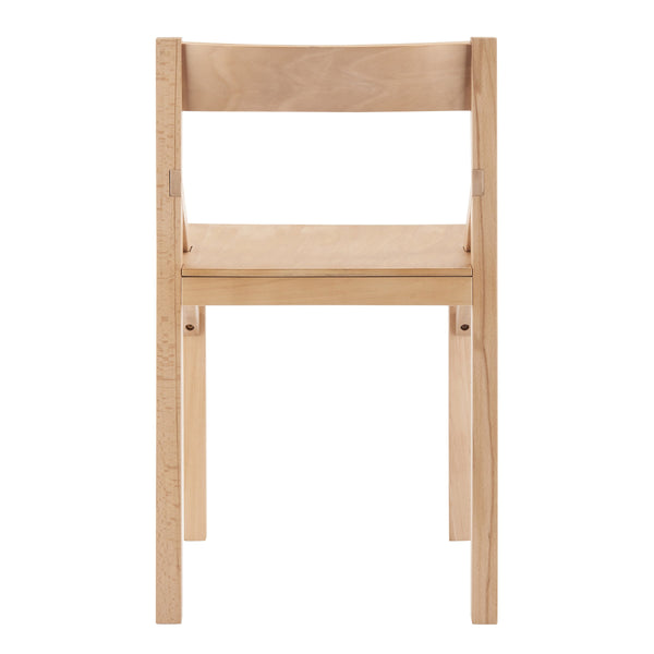 Kelda Curved Backrest Side Chair Elegant Natural Finish for Living Room or Bedroom