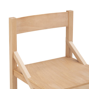 Kelda Curved Backrest Side Chair Elegant Natural Finish for Living Room or Bedroom