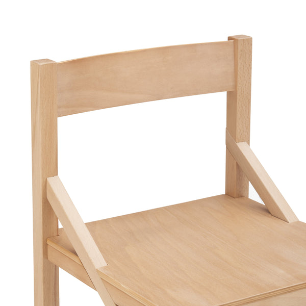 Kelda Curved Backrest Side Chair Elegant Natural Finish for Living Room or Bedroom