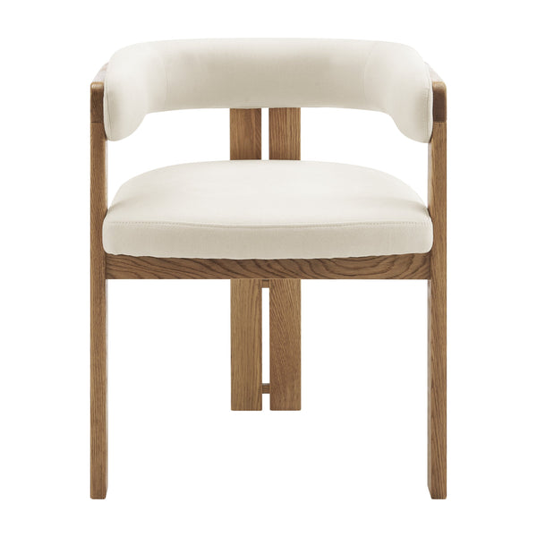 Blixa Fsc Certified Solid Oak Accent Armchair with Upholstered Seat for Modern Living Spaces