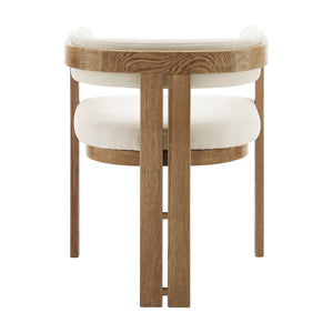 Blixa Fsc Certified Solid Oak Accent Armchair with Upholstered Seat for Modern Living Spaces