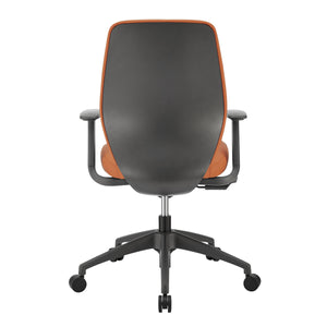 Filip Leatherette Low Back Office Chair with Adjustable Arms and Contract Grade Foam Seat