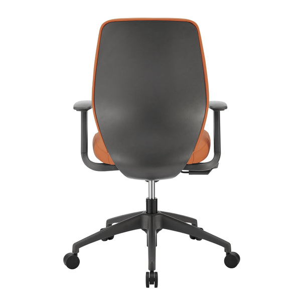 Filip Leatherette Low Back Office Chair with Adjustable Arms and Contract Grade Foam Seat