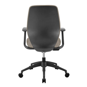 Filip Leatherette Low Back Office Chair with Adjustable Arms and Contract Grade Foam Seat