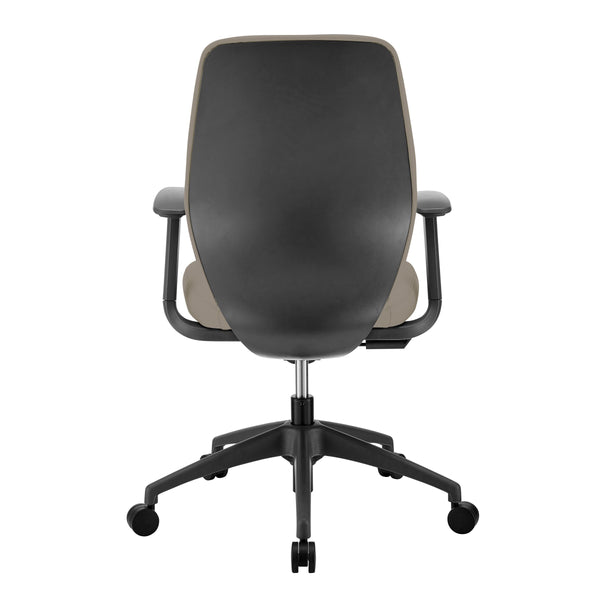 Filip Leatherette Low Back Office Chair with Adjustable Arms and Contract Grade Foam Seat