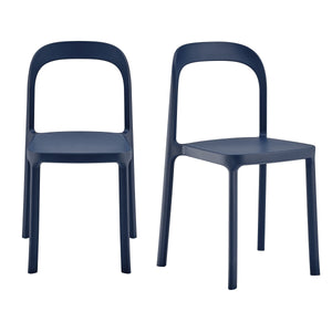 Lance Stackable Contemporary Outdoor Side Chair for Indoor Patio and Modern Dining Use