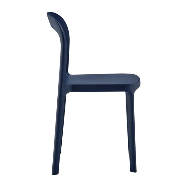 Lance Stackable Contemporary Outdoor Side Chair for Indoor Patio and Modern Dining Use