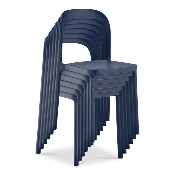 Lance Stackable Contemporary Outdoor Side Chair for Indoor Patio and Modern Dining Use