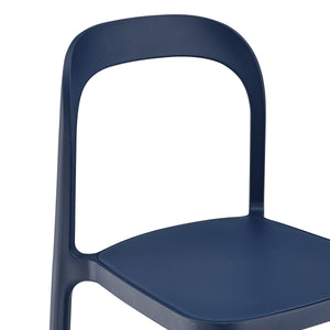 Lance Stackable Contemporary Outdoor Side Chair for Indoor Patio and Modern Dining Use