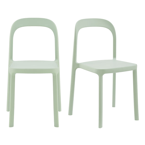 EE Test Vendor Lance Stackable Contemporary Outdoor Side Chair for Indoor Patio and Modern Dining Use Mint EETEST-80072-MNT