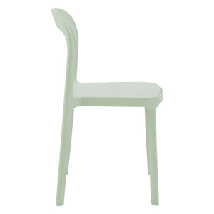 Lance Stackable Contemporary Outdoor Side Chair for Indoor Patio and Modern Dining Use