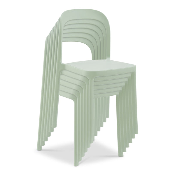 Lance Stackable Contemporary Outdoor Side Chair for Indoor Patio and Modern Dining Use