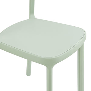 Lance Stackable Contemporary Outdoor Side Chair for Indoor Patio and Modern Dining Use