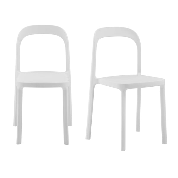 Lance Stackable Contemporary Outdoor Side Chair for Indoor Patio and Modern Dining Use
