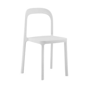 Lance Stackable Contemporary Outdoor Side Chair for Indoor Patio and Modern Dining Use