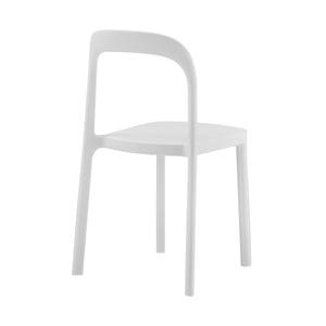 Lance Stackable Contemporary Outdoor Side Chair for Indoor Patio and Modern Dining Use