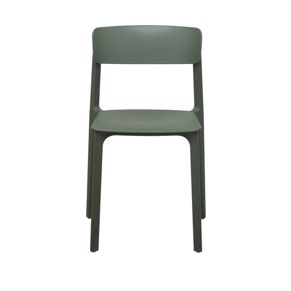 Tibo Stackable Indoor Outdoor Side Chair Versatile Colorful Modern Seating for Patio Garden