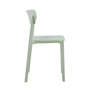 Tibo Stackable Indoor Outdoor Side Chair Versatile Colorful Modern Seating for Patio Garden